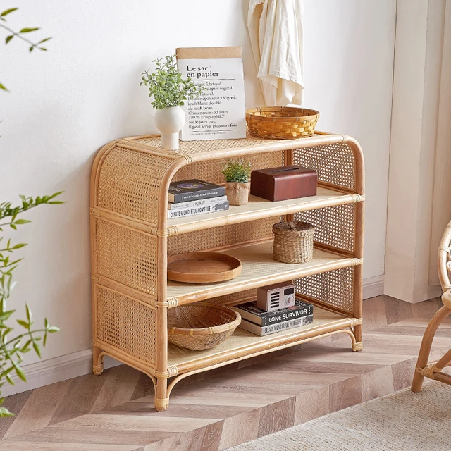 rattan bookcase