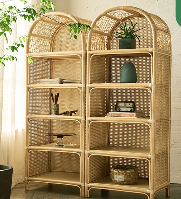 rattan bookcase