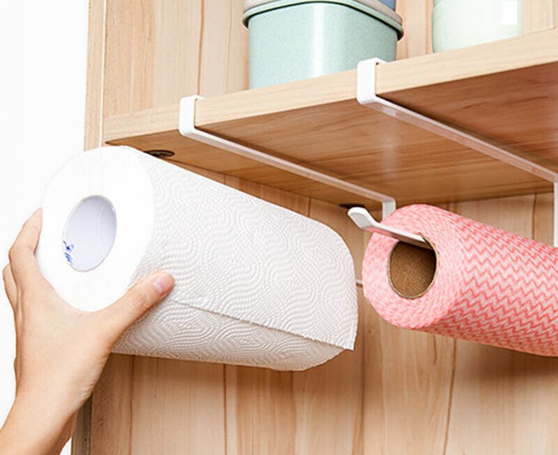 paper towel holder under cabinet