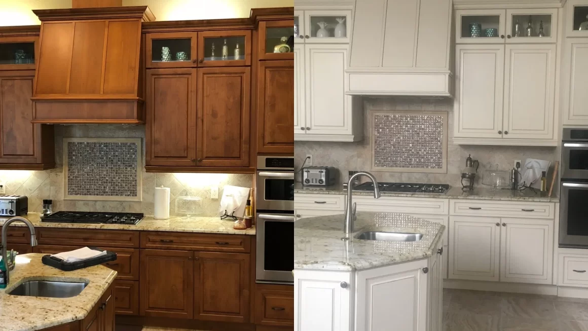 cabinet refacing vs painting