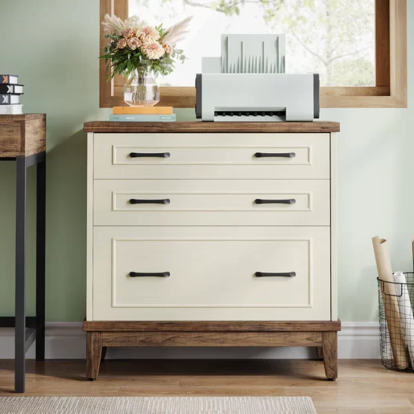 Maximizing Office Space with a 3-Drawer Wood Filing Cabinet